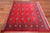 Red 7' Square Silky Bokhara Hand-Knotted Wool Rug - Q24767