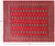 Red 6' 7" X 7' 10" Silky Bokhara Handmade Wool Rug - Q24771