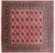 Pink 7' Square Silky Bokhara Hand Knotted Wool Rug - Q24772