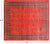 Rust 6' 8" X 7' 8" Silky Bokhara Hand Knotted Wool Rug - Q24775