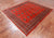 Rust 6' 8" X 7' 8" Silky Bokhara Hand Knotted Wool Rug - Q24775