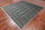 Grey 8' Square Silky Bokhara Hand Knotted Wool Rug - Q24779