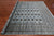 Grey 8' Square Silky Bokhara Hand Knotted Wool Rug - Q24779