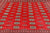 Red 8' Square Silky Bokhara Handmade Wool Rug - Q24780