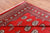 Red 8' Square Silky Bokhara Handmade Wool Rug - Q24780
