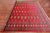 Red 8' Square Silky Bokhara Handmade Wool Rug - Q24780