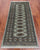 Grey 2' 6" X 6' 9" Runner Silky Bokhara Hand-Knotted Wool Rug - Q24785