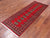 Red 2' 6" X 6' 8" Runner Silky Bokhara Handmade Wool Rug - Q24788