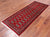 Red 2' 8" X 6' 11" Silky Bokhara Handmade Wool Runner Rug - Q24796