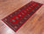 Red 2' 6" X 7' 8" Runner Silky Bokhara Hand-Knotted Wool Rug - Q24808