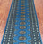 Blue 2' 6" X 7' 4" Silky Bokhara Handmade Wool Runner Rug - Q24812
