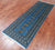 Blue 2' 6" X 7' 4" Silky Bokhara Handmade Wool Runner Rug - Q24812