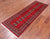 Red 2' 5" X 7' 2" Runner Silky Bokhara Hand Knotted Wool Rug - Q24814
