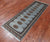Grey 2' 6" X 7' 5" Runner Silky Bokhara Hand-Knotted Wool Rug - Q24816
