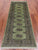 Green 2' 6" X 7' 7" Runner Silky Bokhara Handmade Wool Rug - Q24825
