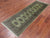 Green 2' 6" X 7' 7" Runner Silky Bokhara Handmade Wool Rug - Q24825