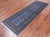 Blue 2' 6" X 8' 2" Runner Silky Bokhara Hand-Knotted Wool Rug - Q24829