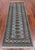 Grey 2' 6" X 8' 2" Runner Silky Bokhara Handmade Wool Rug - Q24841