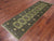 Green 2' 7" X 8' 2" Runner Silky Bokhara Handmade Wool Rug - Q24844