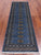 Blue 2' 6" X 8' 2" Runner Silky Bokhara Hand-Knotted Wool Rug - Q24846