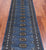 Blue 2' 6" X 8' 2" Runner Silky Bokhara Hand-Knotted Wool Rug - Q24846