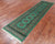 Green 2' 7" X 9' 8" Runner Silky Bokhara Hand-Knotted Wool Rug - Q24857