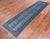 Blue 2' 7" X 9' 11" Silky Bokhara Handmade Wool Runner Rug - Q24864