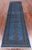 Blue 2' 6" X 10' 0" Runner Silky Bokhara Hand-Knotted Wool Rug - Q24869