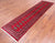 Red 2' 7" X 10' 3" Runner Silky Bokhara Hand Knotted Wool Rug - Q24870