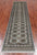 Grey 2' 6" X 9' 6" Runner Silky Bokhara Hand Knotted Wool Rug - Q24881
