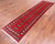 Red 2' 6" X 10' 5" Silky Bokhara Handmade Wool Runner Rug - Q24896