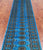 Blue 2' 7" X 12' 2" Runner Silky Bokhara Handmade Wool Rug - Q24905