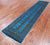 Blue 2' 7" X 12' 2" Runner Silky Bokhara Handmade Wool Rug - Q24905