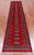 Red 2' 6" X 12' 0" Runner Silky Bokhara Handmade Wool Rug - Q24908
