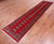 Red 2' 6" X 12' 0" Runner Silky Bokhara Handmade Wool Rug - Q24908