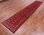 Red 2' 6" X 13' 9" Runner Silky Bokhara Hand Knotted Wool Rug - Q24929