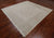 Ivory 8' Square Turkish Oushak Washed Out Hand-Knotted Wool Rug - Q24955