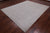 Silver 8' 2" X 9' 11" Turkish Oushak Washed Out Hand-Knotted Wool Rug - Q24956