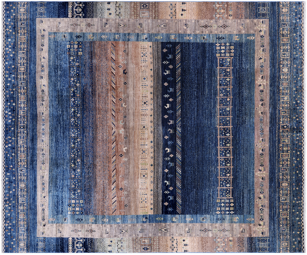 8' 0" X 9' 10" Persian Gabbeh Tribal Hand Knotted Wool Rug - Q24965