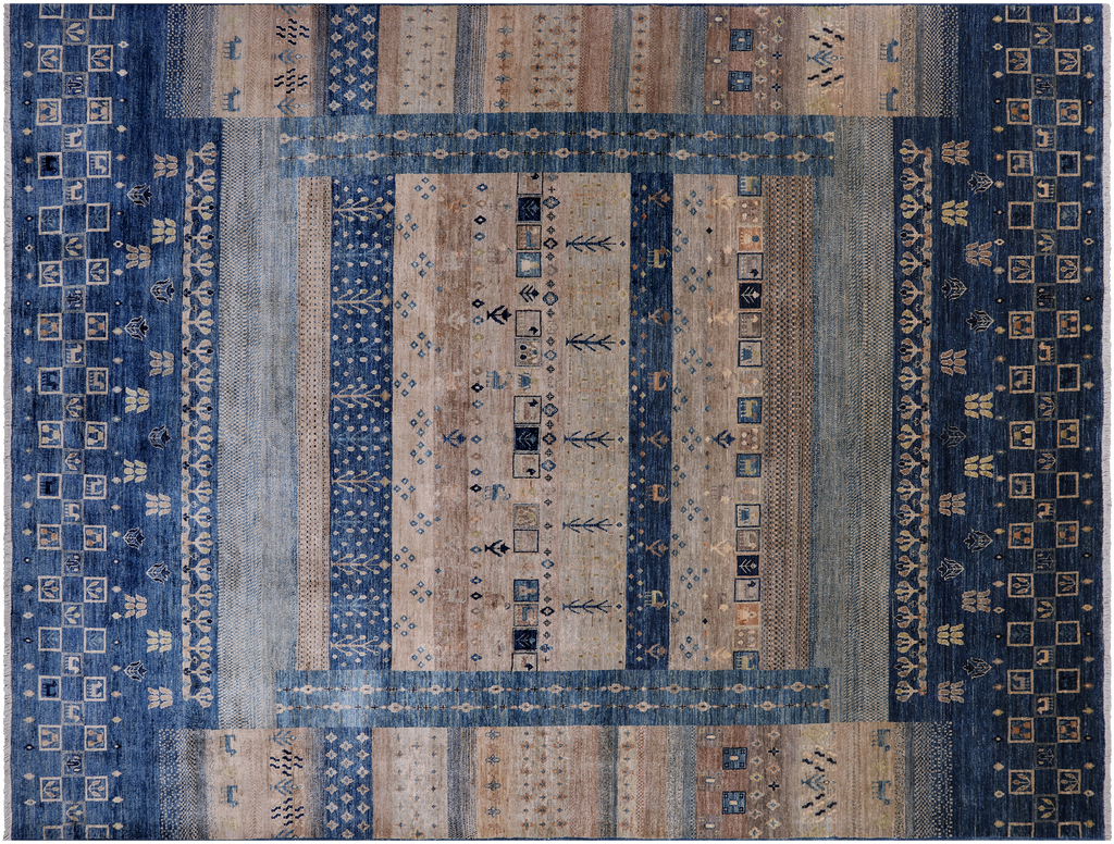 8' 10" X 11' 9" Persian Gabbeh Tribal Hand Knotted Wool Rug - Q24988