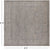 Grey 6' Square Turkish Oushak Washed Out Handmade Wool Rug - Q24997