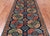 Blue 4' 2" X 11' 8" Runner Super Turkmen Ersari Hand Knotted Wool Rug - Q25015
