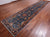 Blue 4' 2" X 19' 3" Runner Persian Heriz Serapi Hand-Knotted Wool Rug - Q25016