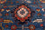 Blue 4' 2" X 19' 3" Runner Persian Heriz Serapi Hand-Knotted Wool Rug - Q25016