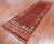 Rust 3' 10" X 12' 2" Fine Turkmen Ersari Handmade Wool Runner Rug - Q25019