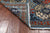 Blue 3' 11" X 11' 10" Runner Super Turkmen Ersari Handmade Wool Rug - Q25021
