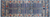 Blue 3' 11" X 11' 8" Runner Fine Turkmen Ersari Handmade Wool Rug - Q25022