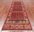 Rust 3' 11" X 11' 7" Runner Fine Turkmen Ersari Handmade Wool Rug - Q25023