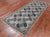 Grey 4' 1" X 9' 8" Super Turkmen Ersari Hand-Knotted Wool Runner Rug - Q25024