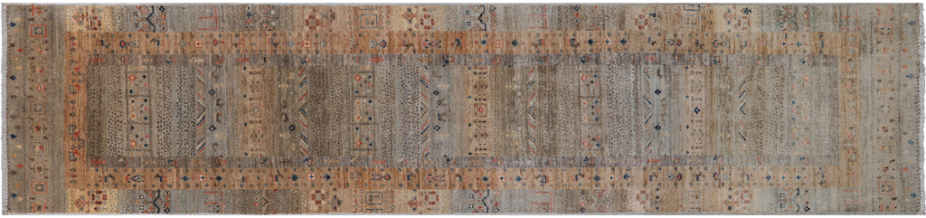 2' 6" X 11' 3" Persian Gabbeh Tribal Handmade Wool Runner Rug - Q25029